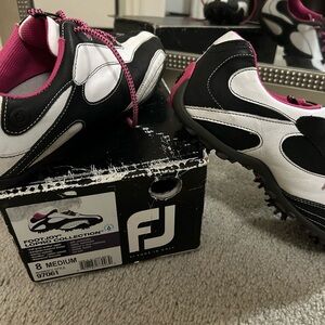 FootJoy Women's Black, White, and Pink golf Shoes size 8